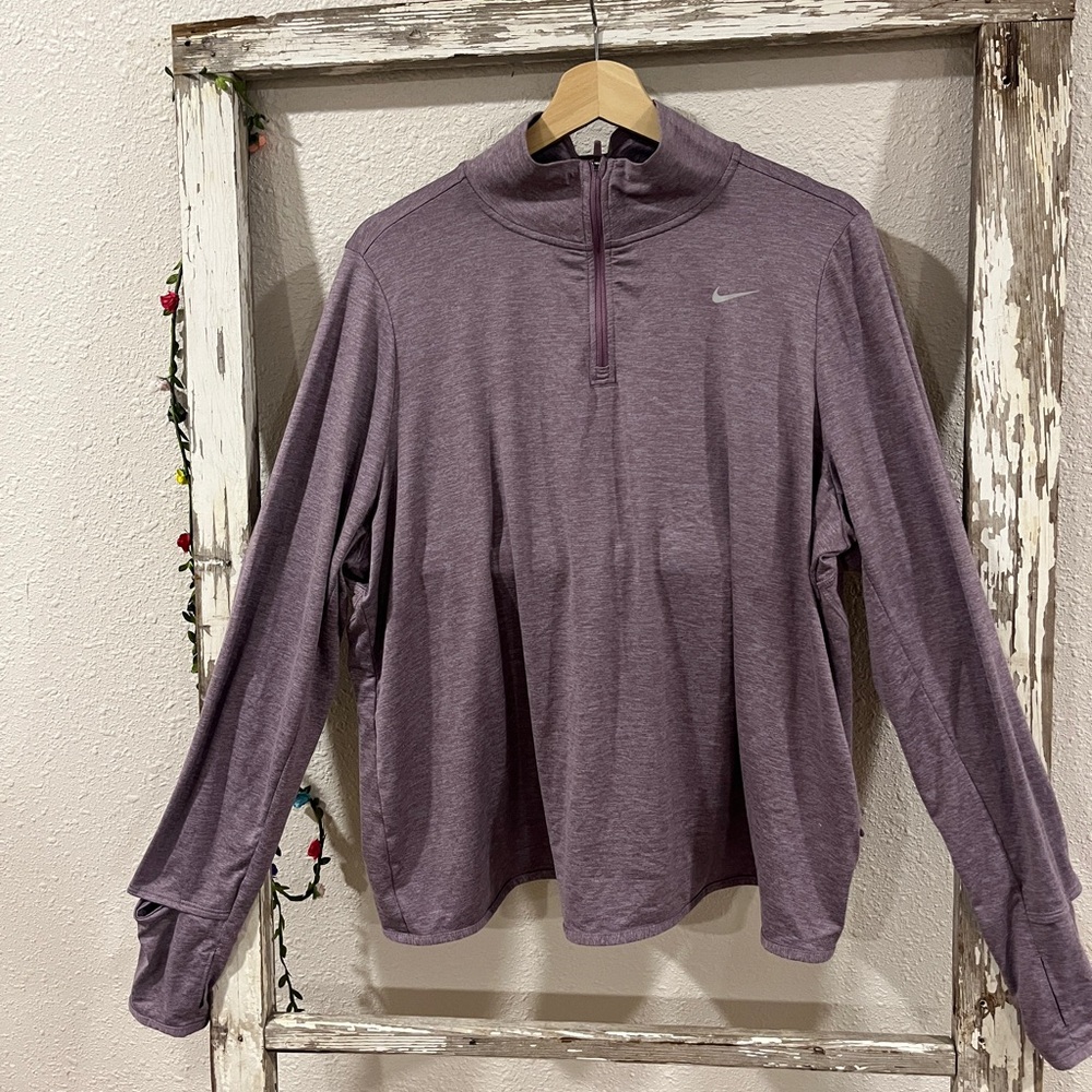 Nike Purple Quarter-Zip Sweatshirt